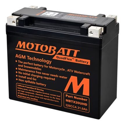 Battery MotoBatt MBTX20UHD Ultra Heavy-Duty AGM Motorcycle Battery
