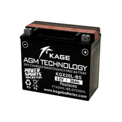 KAGE KGX20L-BS Battery High Performance AGM Motorcycle Battery
